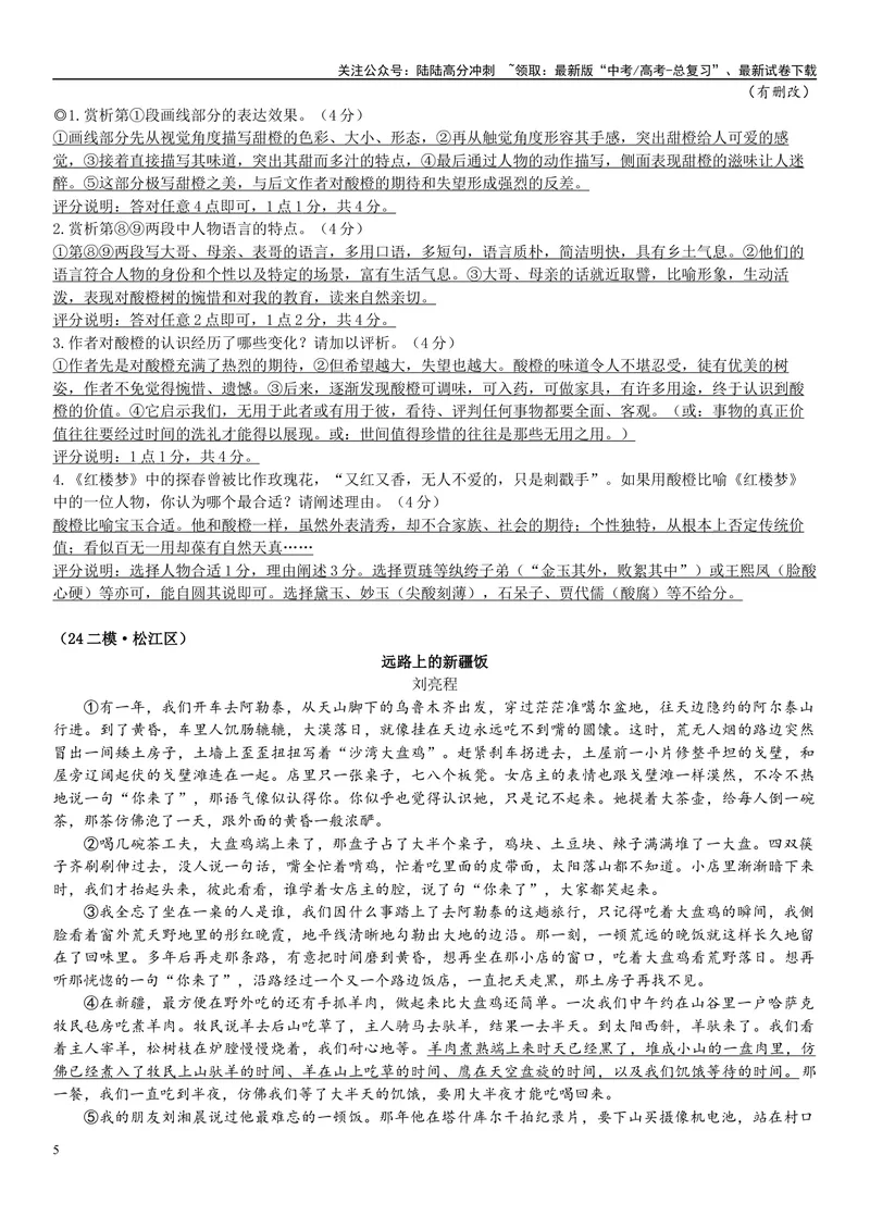《05文本文本：描写（解析版）_专项复习_2025年_2025年高考语文文学类文本阅读16练（上海专用）》第5页预览
