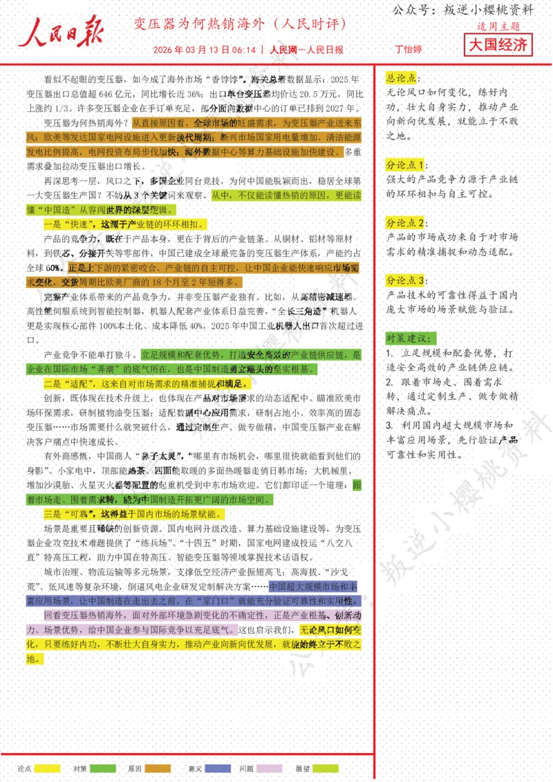 《13日-变压器为何热销海外(人民时评)_3539.2027北京定向选调_08选调高分范文+写作素材+申论刷题集_20、人民日报范文每日精讲(按月更新)_3月人民日报精读》第1页预览