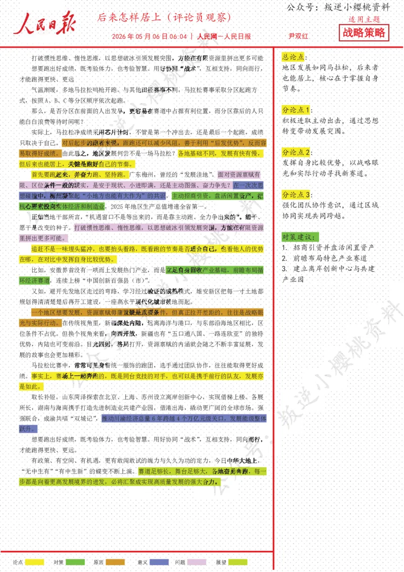 《06日-后来怎样居上（评论员观察）_3539.2027北京定向选调_08选调高分范文+写作素材+申论刷题集_20、人民日报范文每日精讲（按月更新）_5月人民日报精读》第1页预览
