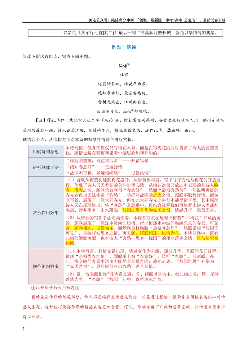 《07古诗中的结构技巧（三种变式）（古诗阅读考点变式解读·诗歌的表达技巧）（解析）-17页_专项复习_2025年_2025年高考语文古代诗歌阅读高频考点解读与变式通关练（新高考通用）_资料》第2页预览