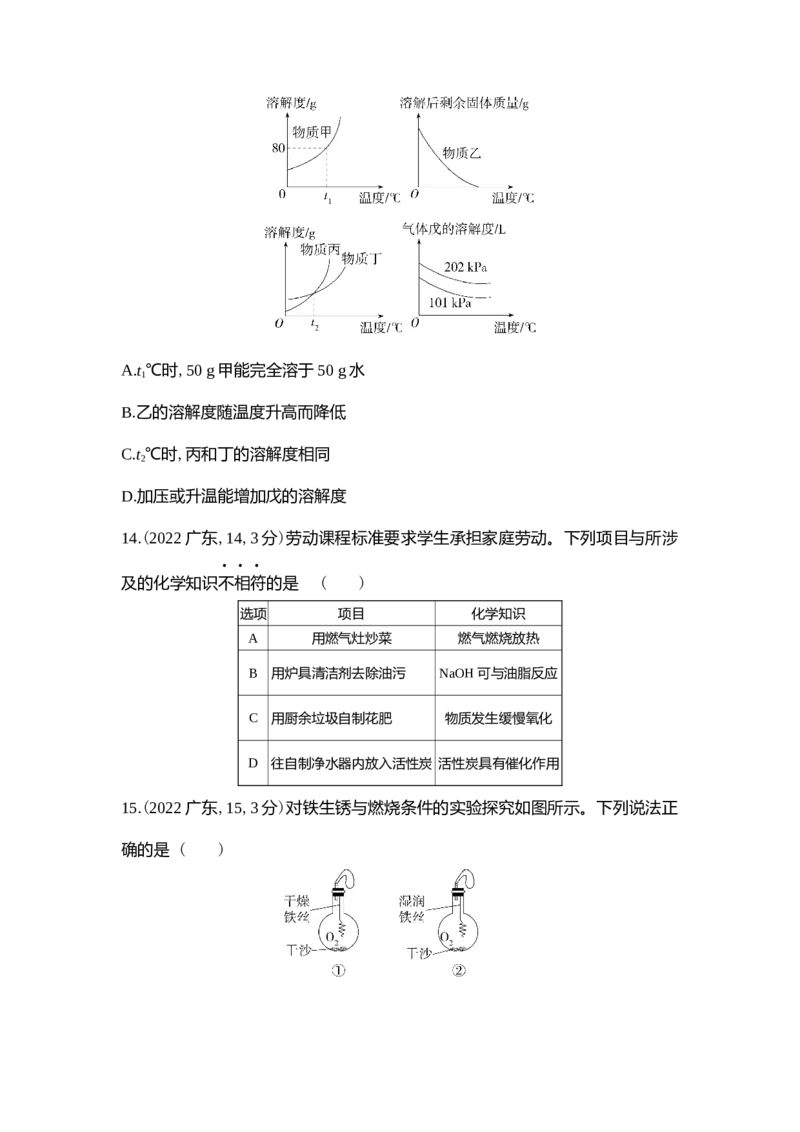 《2022广东省化学试卷+答案+解析(word整理版)_12.2026年4月全国各地高考模拟卷_2026版初中金考卷•45套中考试卷汇编系列合集_全国版中考真题(1)_广东中考真题_广东2013-2024》第4页预览