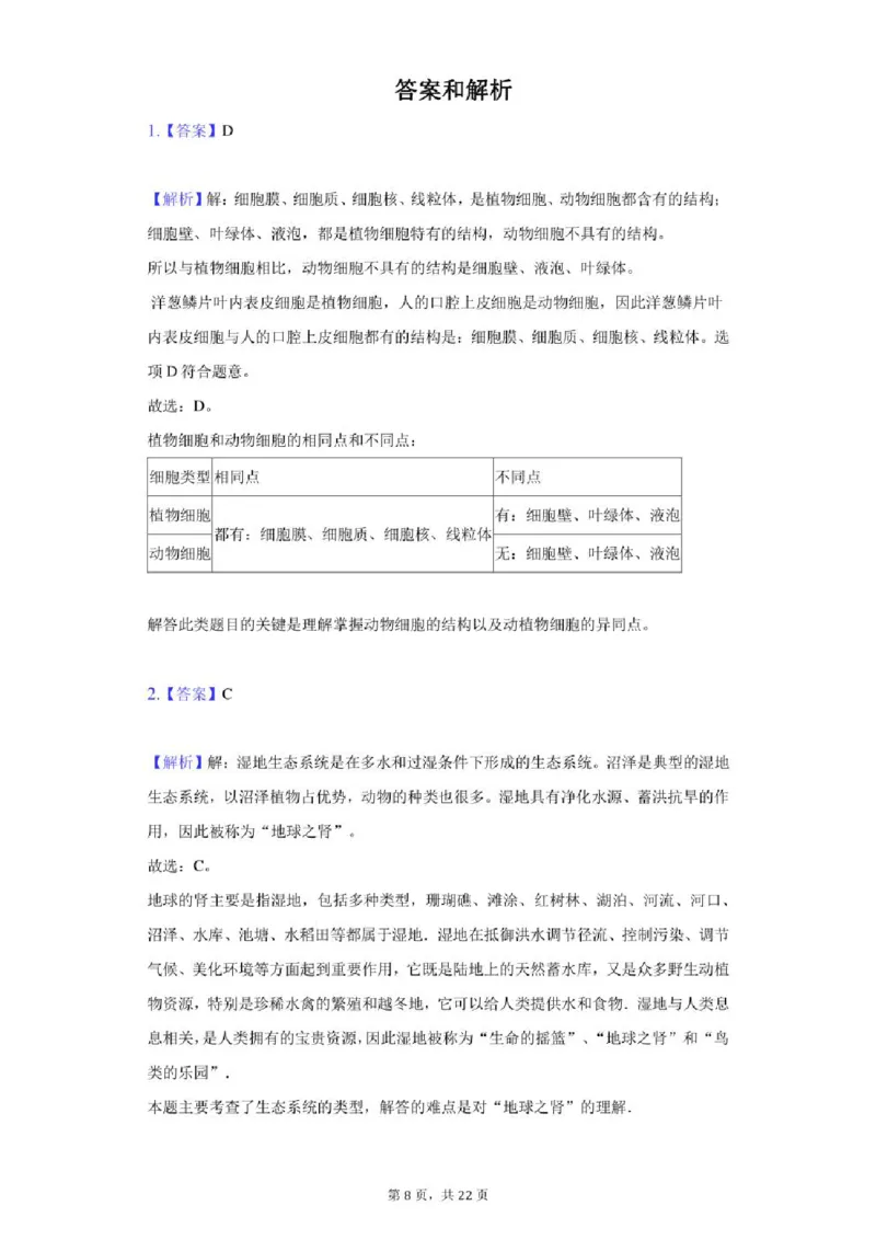 《2021年辽宁省丹东市中考生物试卷（附答案详解）_12.2026年4月全国各地高考模拟卷_2026版初中金考卷•45套中考试卷汇编系列合集_全国版中考真题(1)_辽宁各地中考_辽宁生物（24）》第8页预览