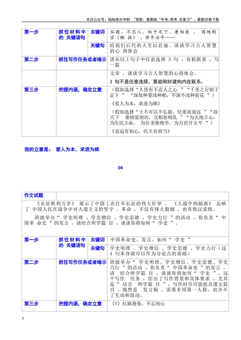《022025年高考二轮复习作文审题立意提升训练（二）（教考融合题）（表格式、教师版）_专项复习_2025年_2025年高考语文作文专项复习_资料_高考语文二轮复习之作文（全国通用）》第3页预览