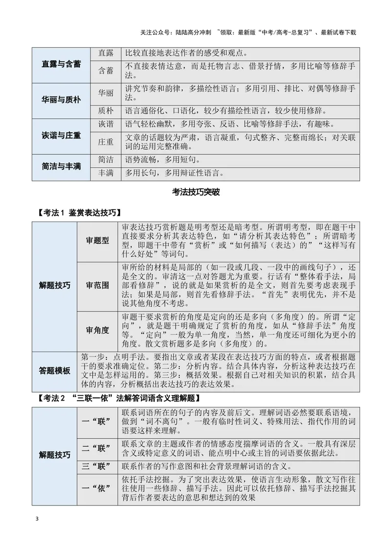《04体会重要语句的丰富含意，品味精彩的语言表达艺术原卷版_专项复习_2025年_2025年新高考语文文学类文本之散文阅读》第3页预览