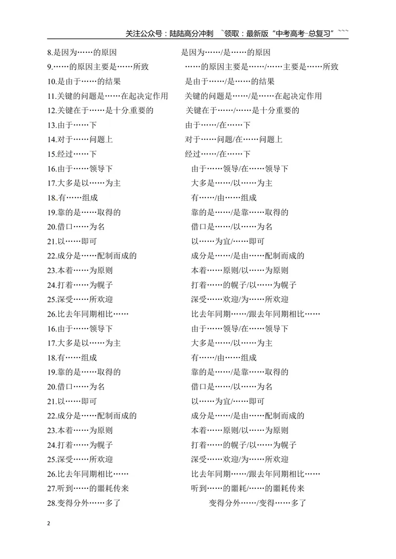 《10语言文字运用之辨析并修改成分残缺或赘余和结构混乱病句——找准病因，精准修改_一轮复习_2026年-语文一轮复习_2026年高考语文一轮复习之语言文字运用（全国通用）-G389_资料》第2页预览