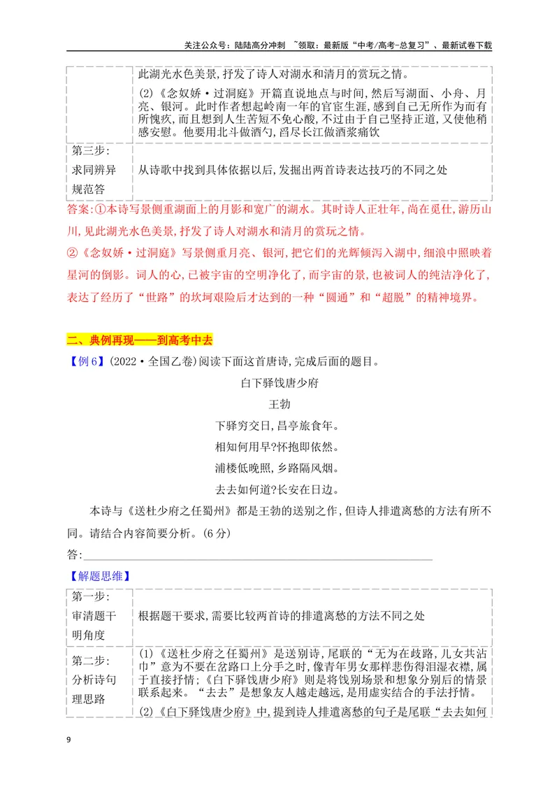 《14古代诗歌多文本比较阅读鉴赏题满分攻略_一轮复习_2025年_2025年高考语文一轮复习之古代诗歌阅读与名篇名句默写（全国通用）_资料_1-资料》第9页预览