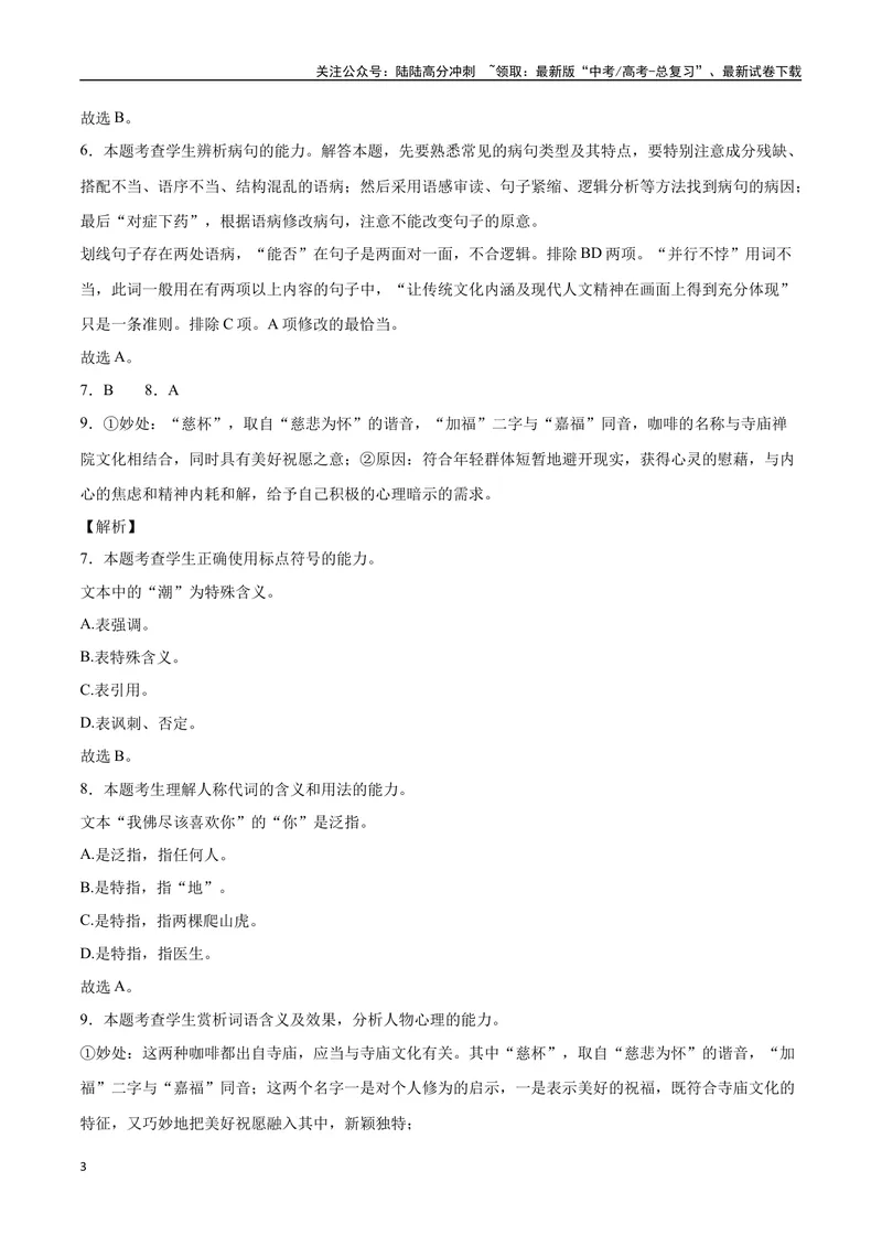 《08标点符号（全解全析）_二轮复习_2025年_2025年新高考语文二轮复习高频考点重难点强化训练卷_资料》第3页预览