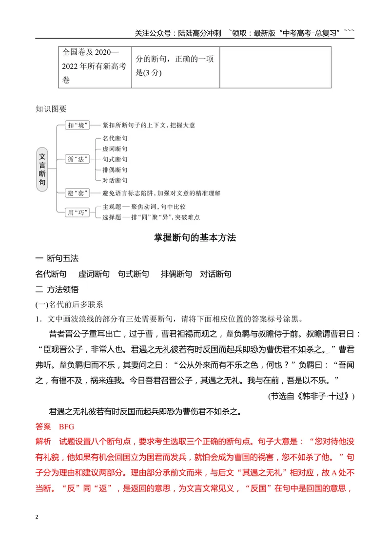 《10扣“境”循“法”、“五法”判断——文言断句的技巧与方法_一轮复习_2026年-语文一轮复习_2026年高考语文一轮复习之古诗文专题（全国通用）-G387_资料》第2页预览