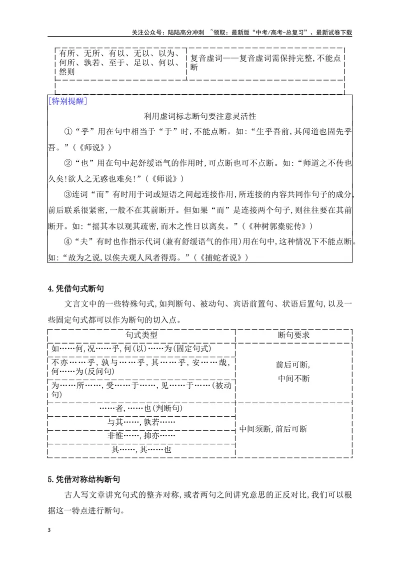 《03“五法”判断,“三步”分析——文言断句的技巧与方法_一轮复习_2025年_2025年高考语文一轮复习阅读鉴赏全国通用_资料_3-文言文阅读》第3页预览
