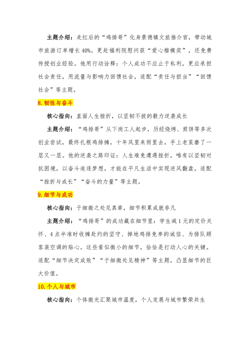 《05（热点人物：鸡排哥）_专项复习_2026年-语文专项复习_442026年高考热点作文素材积累与运用（全国通用）》第5页预览