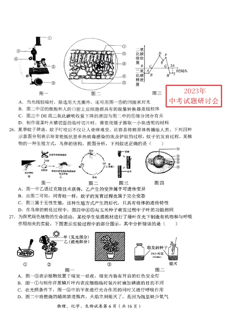《2023四川达州物理试卷(PDF版)_12.2026年4月全国各地高考模拟卷_2026版初中金考卷•45套中考试卷汇编系列合集_全国版中考真题(1)_各省市《历年中考真题》2013-2024(10)_27四川地区试卷》第6页预览