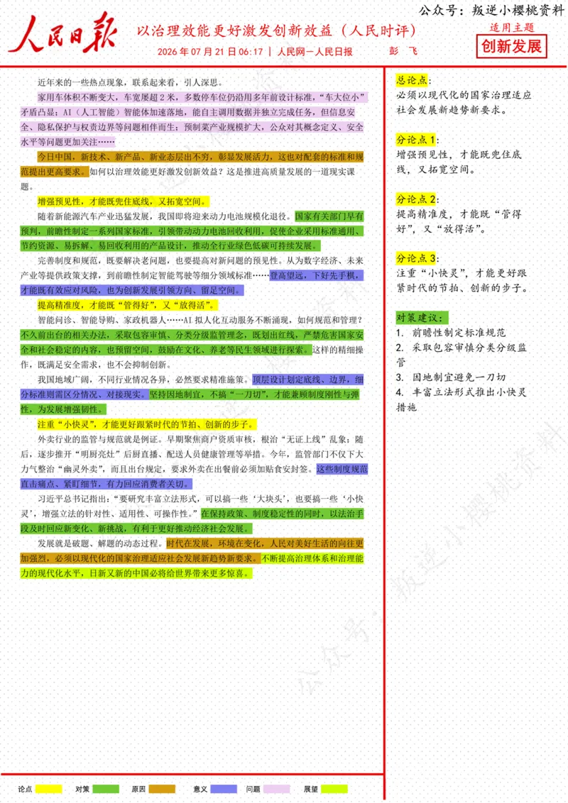 《21日-以治理效能更好激发创新效益（人民时评）_3539.2027北京定向选调_08选调高分范文+写作素材+申论刷题集_20、人民日报范文每日精讲（按月更新）_7月人民日报精读》第1页预览