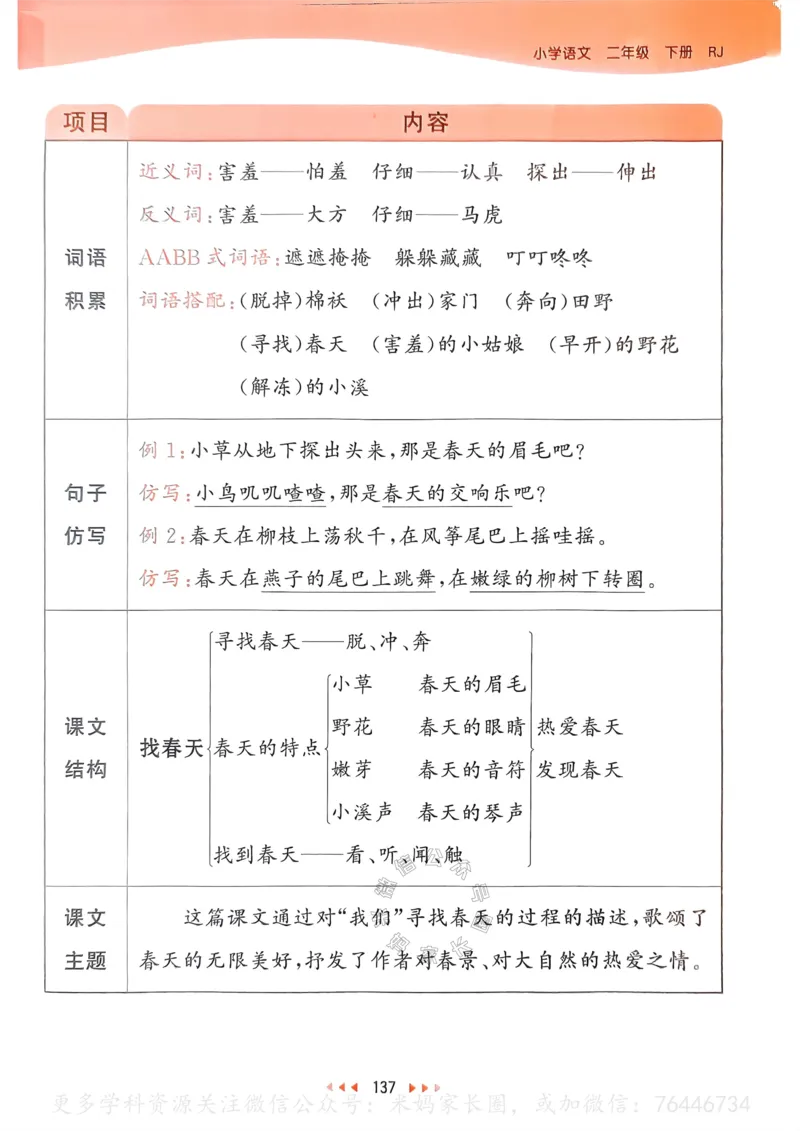 《068.24春语文53天天练二年级下册课堂笔记公众号：米妈家长圈_小学1-6年级全科全套_1-6年级全科下册_二年级_其他补充资料_语文资料》第6页预览