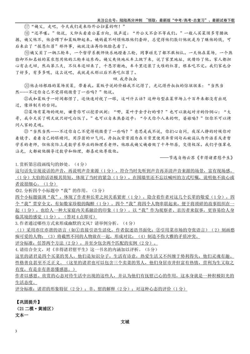 《11文学文本：记叙人称（解析版）_专项复习_2025年_2025年高考语文文学类文本阅读16练（上海专用）》第3页预览