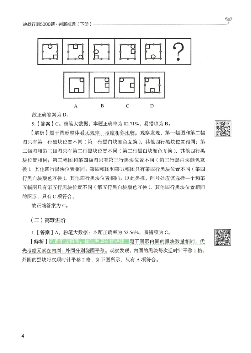 《26判断推理下册_3539.2027北京定向选调_062027行测刷题-各模块刷题合集pdf版_26某笔行测5000题+申论100题_1.26行测5000题(1月版)_26行测5000题版本1(推荐打印)_答案》第9页预览