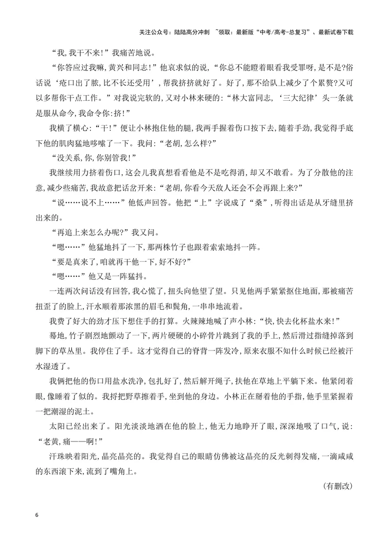《06小说形象的塑造手法（全国通用）_一轮复习_2024年_2024高考语文一轮复习文学类小说散文阅读全国通用_资料》第6页预览