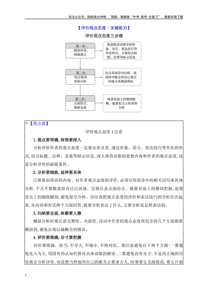 《12评价诗歌思想内容和观点态度_一轮复习_2025年_2025年高考语文一轮复习阅读鉴赏全国通用_资料_2-古代诗歌阅读》第7页预览