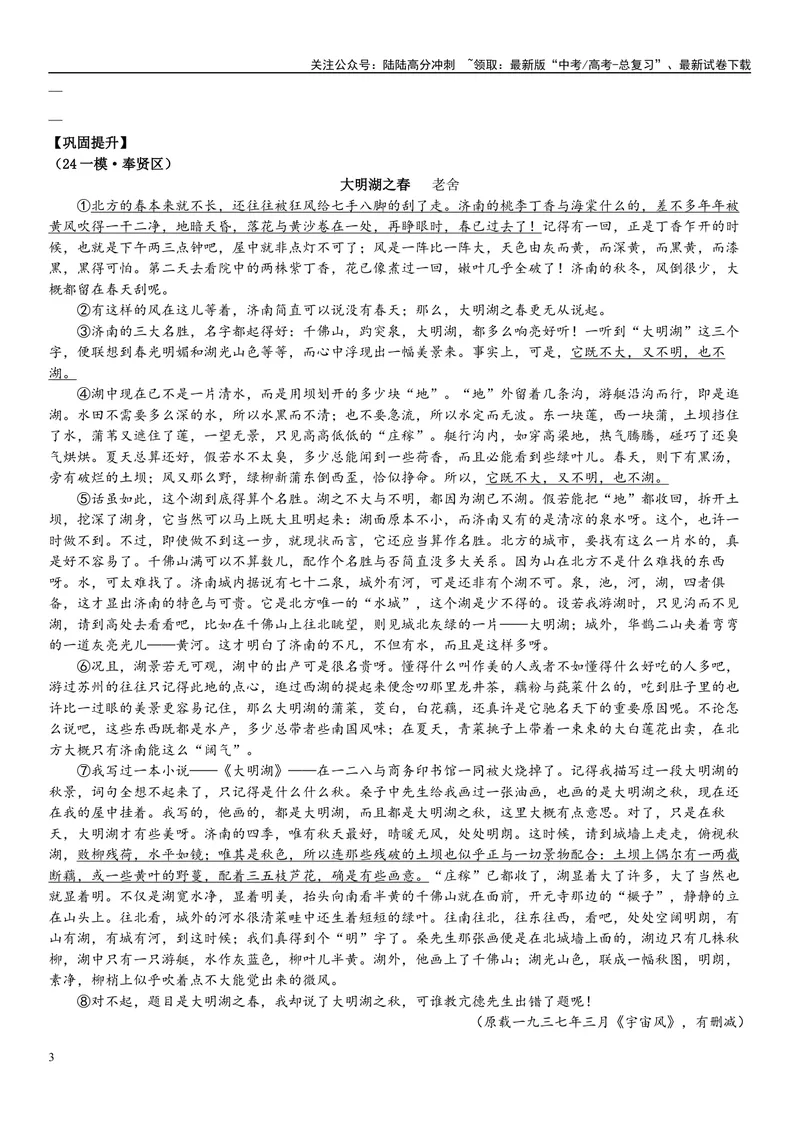 《14文学文本：语言表现力（原卷版）_专项复习_2025年_2025年高考语文文学类文本阅读16练（上海专用）》第3页预览