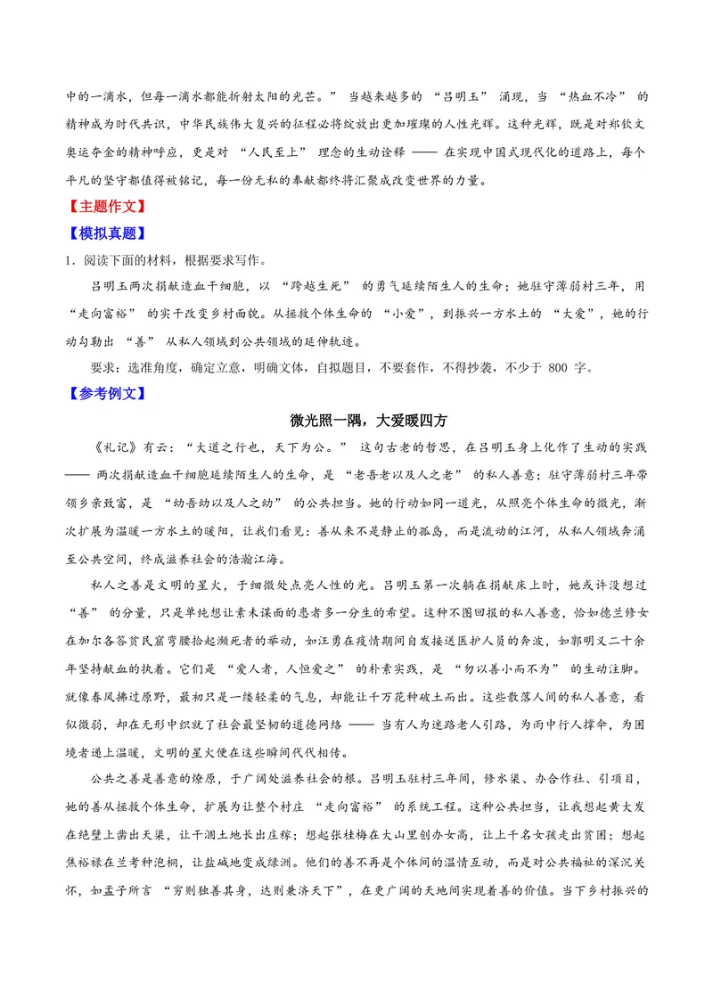 《05热血不冷的志愿者——吕明玉_专项复习_2026年-语文专项复习_122026年高考语文“感动中国”人物深度解读专题作文素材》第3页预览
