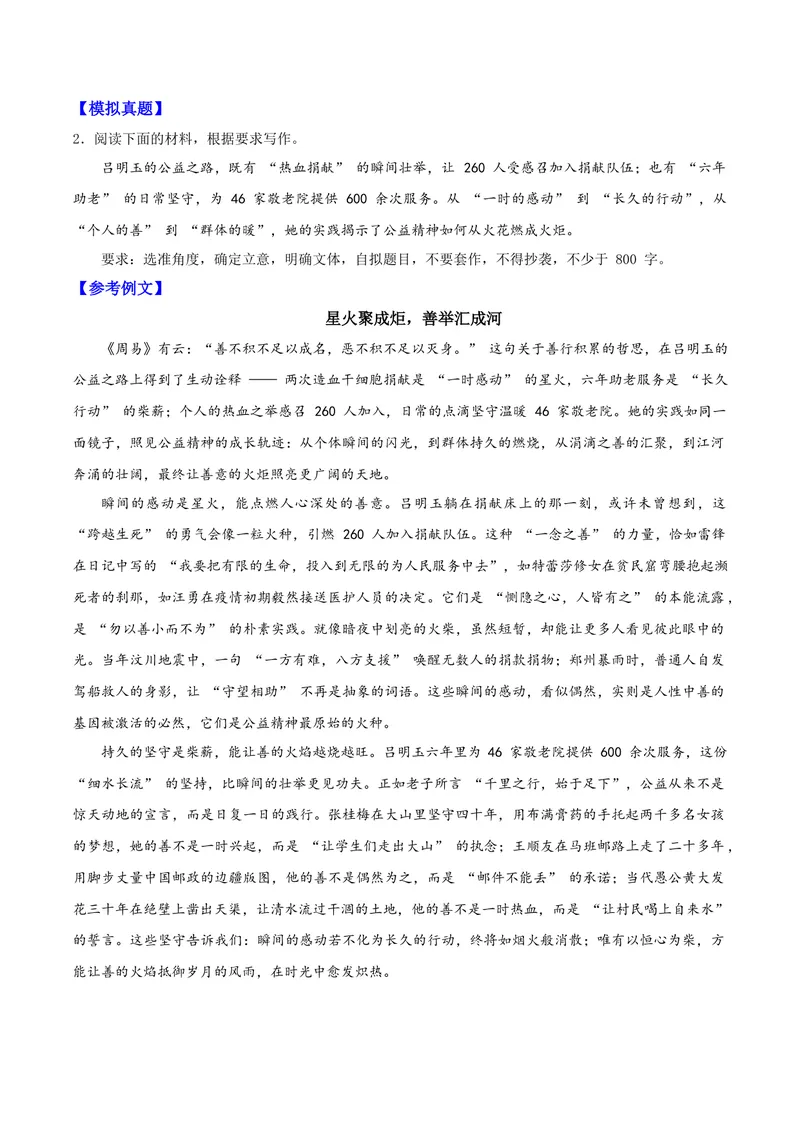 《05热血不冷的志愿者——吕明玉_专项复习_2026年-语文专项复习_122026年高考语文“感动中国”人物深度解读专题作文素材》第5页预览