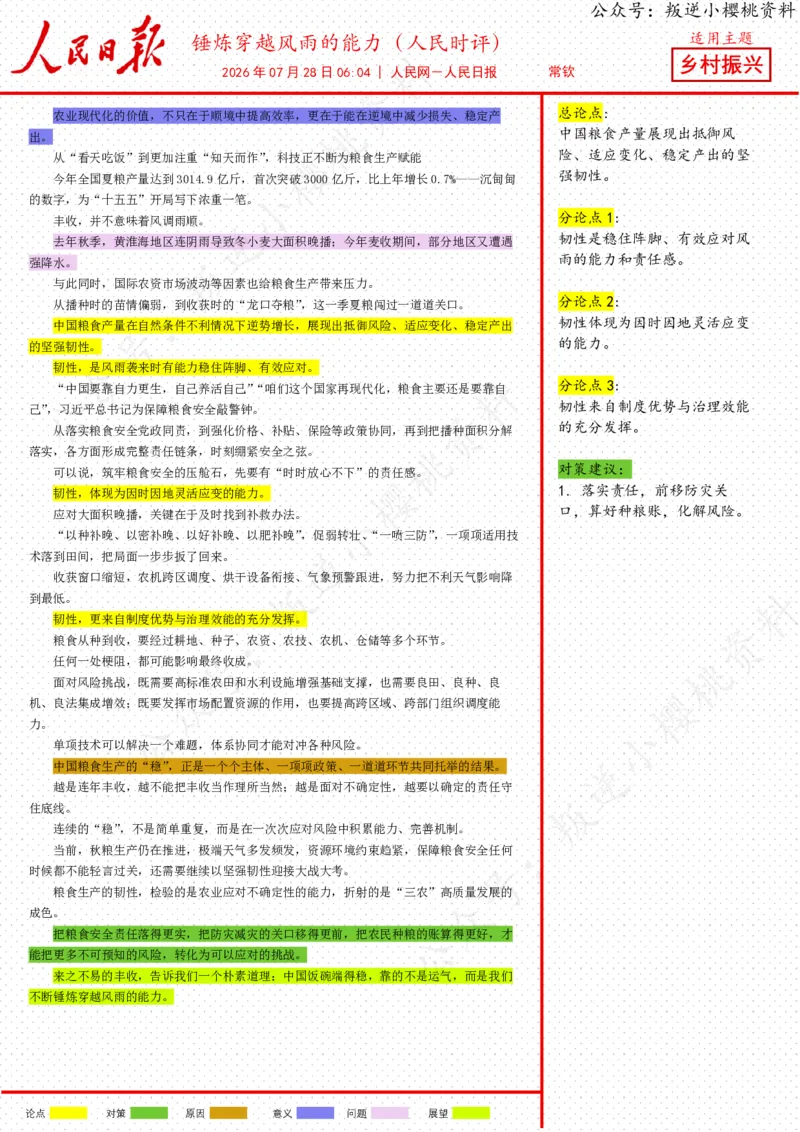 《28日-锤炼穿越风雨的能力（人民时评）_3539.2027北京定向选调_08选调高分范文+写作素材+申论刷题集_20、人民日报范文每日精讲（按月更新）_7月人民日报精读》第1页预览
