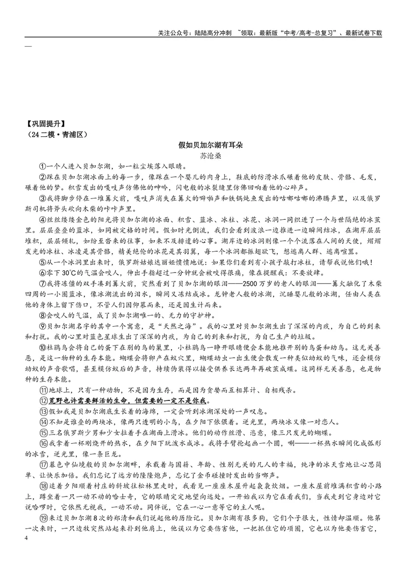 《02文学文本：立意与选材（原卷版）_专项复习_2025年_2025年高考语文文学类文本阅读16练（上海专用）》第4页预览