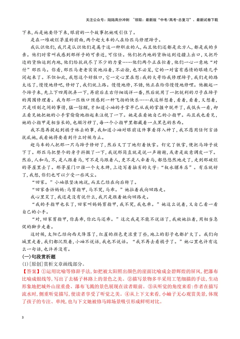 《03赏析散文的艺术技巧（全国通用）_一轮复习_2024年_2024高考语文一轮复习文学类小说散文阅读全国通用_资料》第3页预览