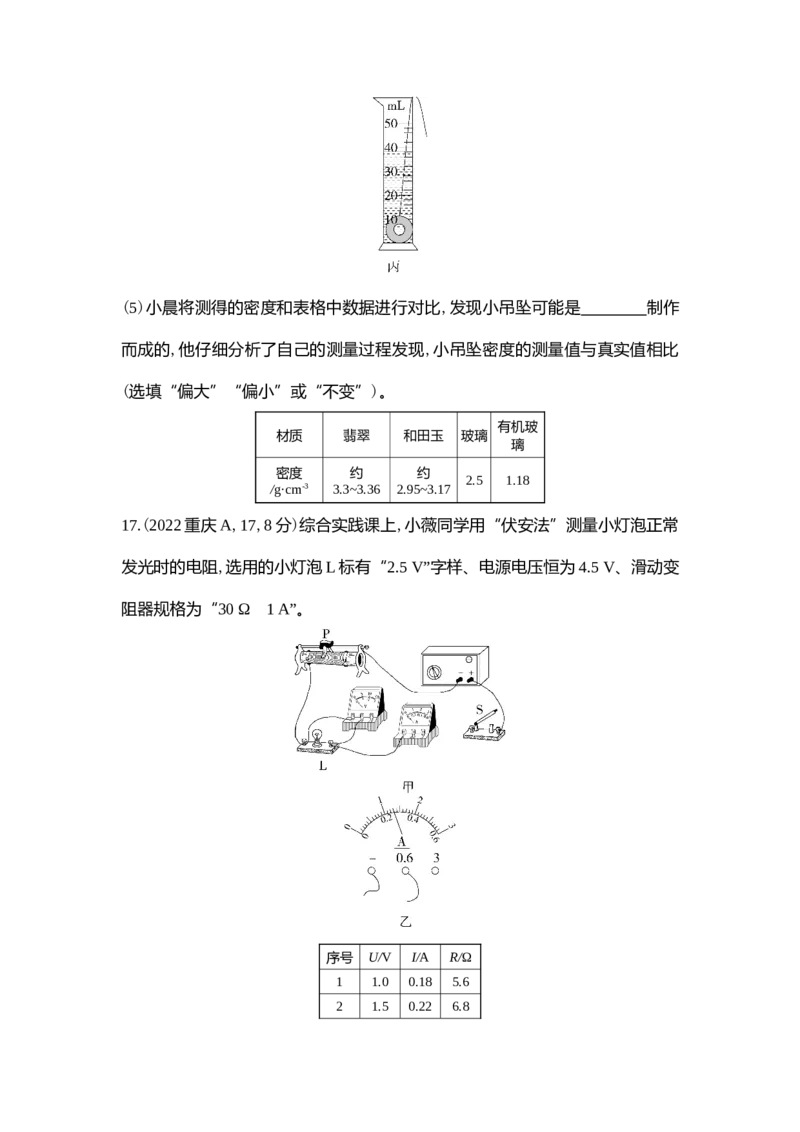 《2022重庆物理试卷+答案+解析(word整理版)_12.2026年4月全国各地高考模拟卷_2026版初中金考卷•45套中考试卷汇编系列合集_全国版中考真题(1)_各省市《历年中考真题》2013-2024(10)_04重庆卷》第8页预览
