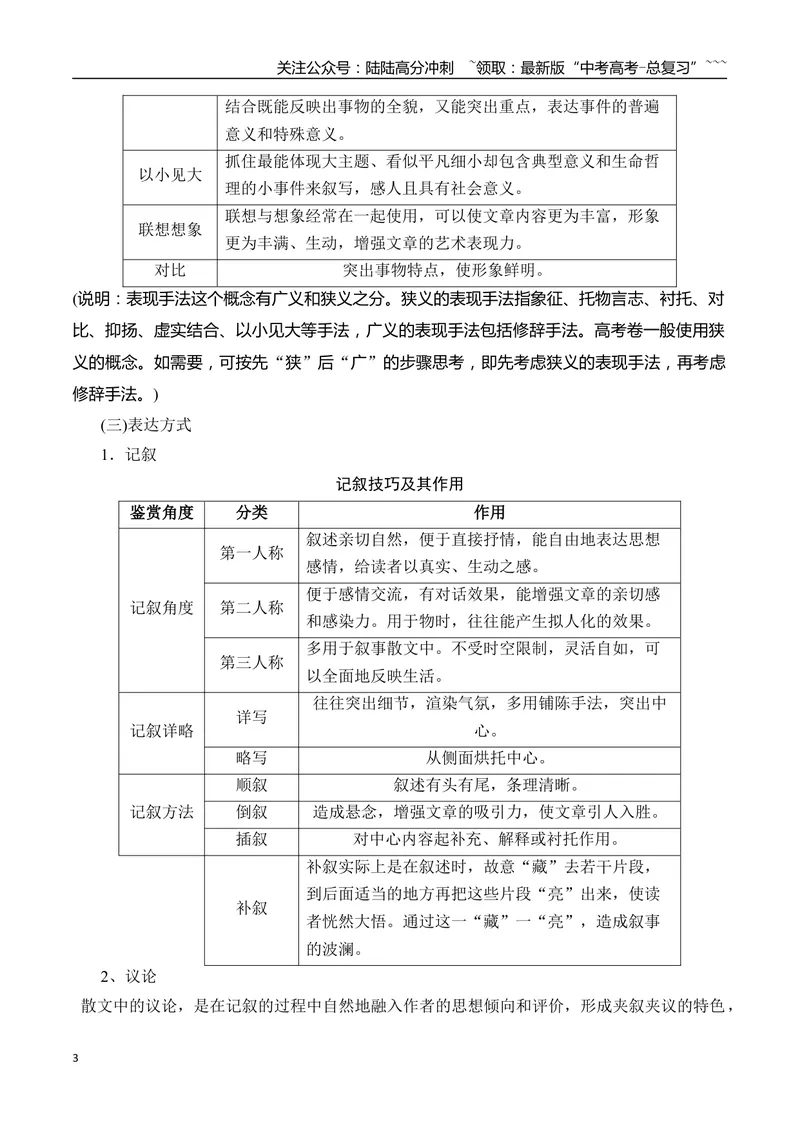 《02散文的艺术技巧、表现手法等知识点梳理（散文部分）-（全国通用）_一轮复习_2026年-语文一轮复习_2026年高考语文一轮复习之现代文专题（全国通用）-G388_资料》第3页预览