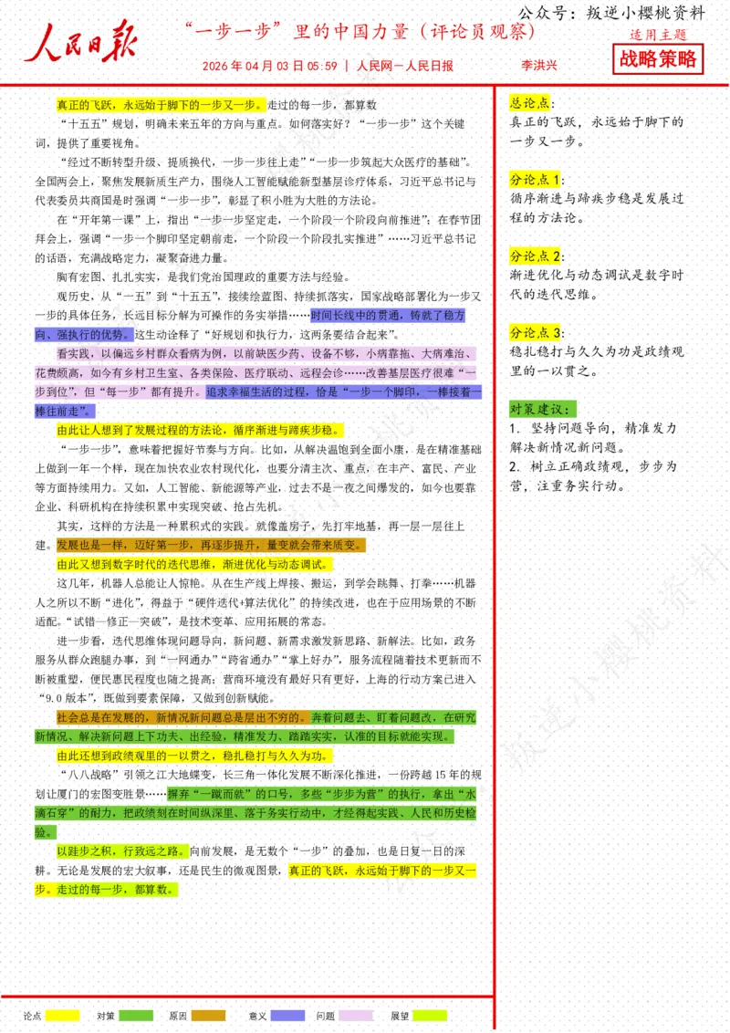 《03日-“一步一步”里的中国力量（评论员观察）_3539.2027北京定向选调_08选调高分范文+写作素材+申论刷题集_20、人民日报范文每日精讲（按月更新）_4月人民日报精读》第1页预览