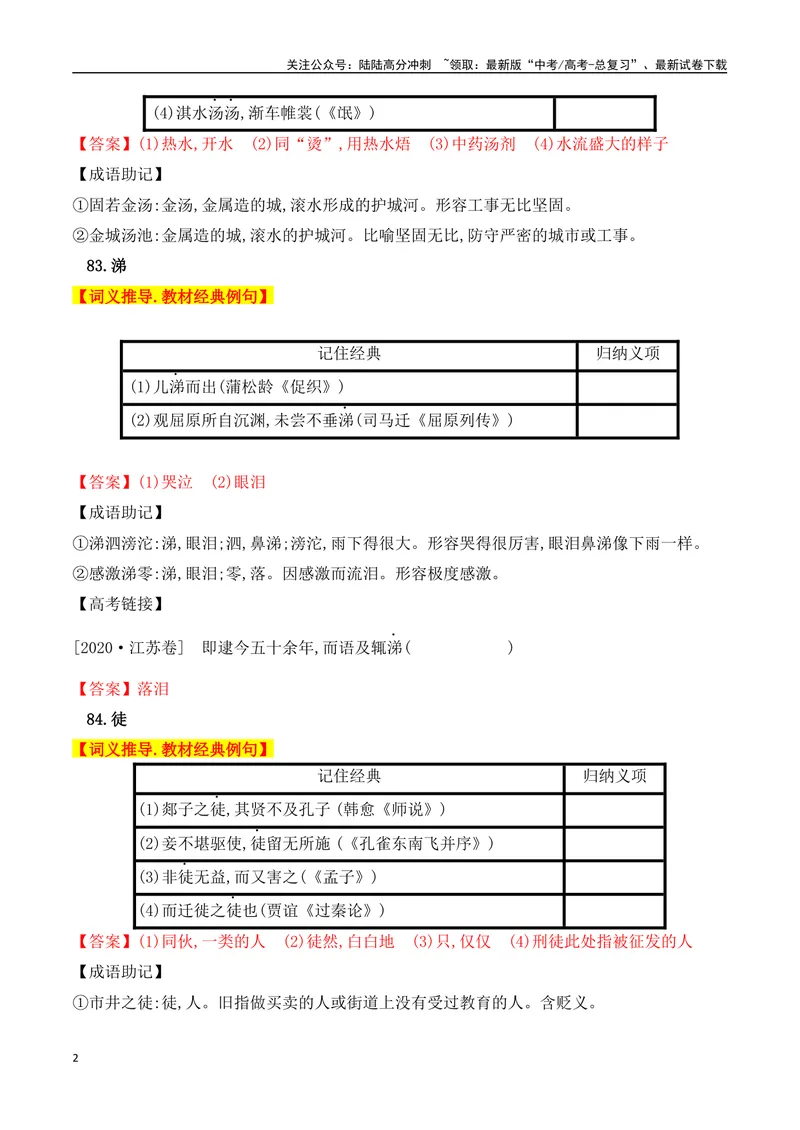 《03高中统编教材120个高频考查文言实词教材经典例句+关联成语助记+高考对应真题（81-120）-（全国通用）_一轮复习_2025年_2025年高考语文一轮复习之文言文阅读（全国通用）_资料_1-资料》第2页预览