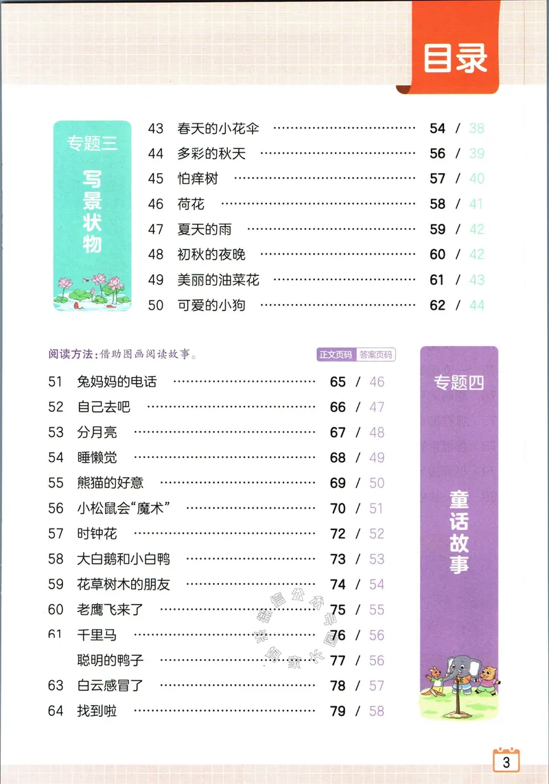 《075.王朝霞小学语文阅读训练100篇一年级（有答案）_小学1-6年级全科全套_1-6年级全科下册_一年级_其他补充资料_语文资料》第10页预览