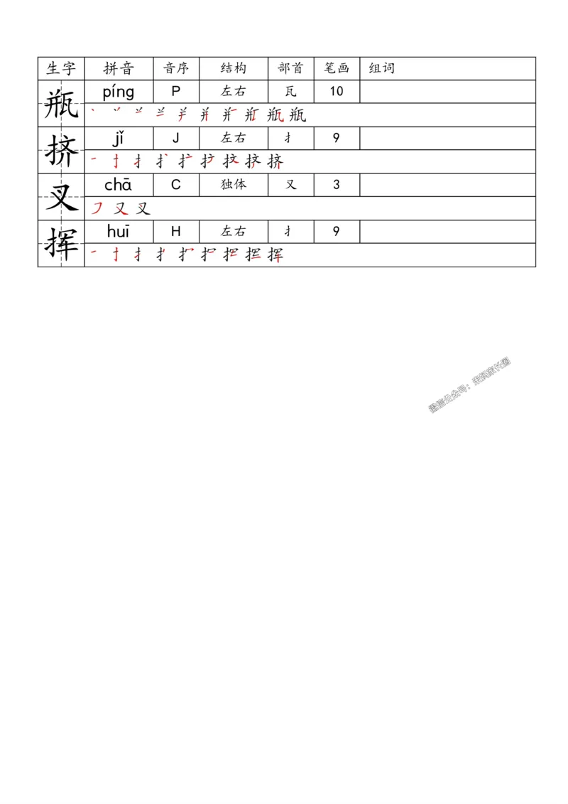 《071.24春语文一类字生字便条四年级下册公众号：米妈家长圈_小学1-6年级全科全套_1-6年级全科下册_四年级_其他补充资料_语文资料》第8页预览