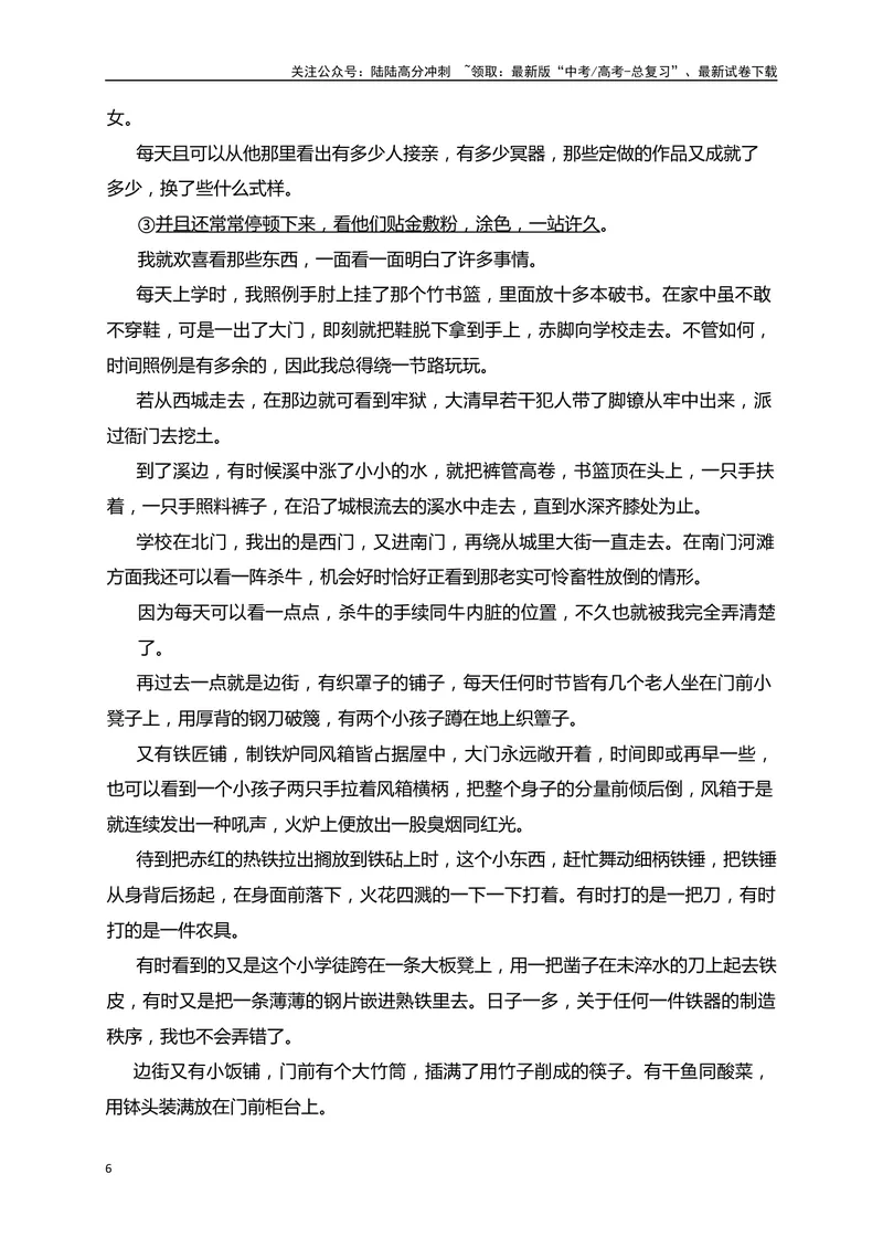 《05-高考语文临门冲刺押题卷五（新高考Ⅰ卷）（解析版）_专项复习_2024年_2024年高考语文临门冲刺押题卷（全国通用）_资料》第6页预览