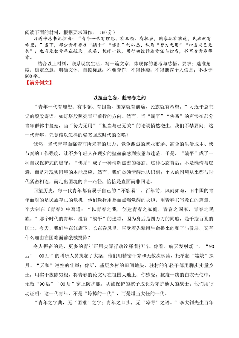 《04-2026高考作文主题预测（四）青年责任与担当_专项复习_2026年-语文专项复习_152026年高考语文作文热点新闻素材积累与运用》第8页预览