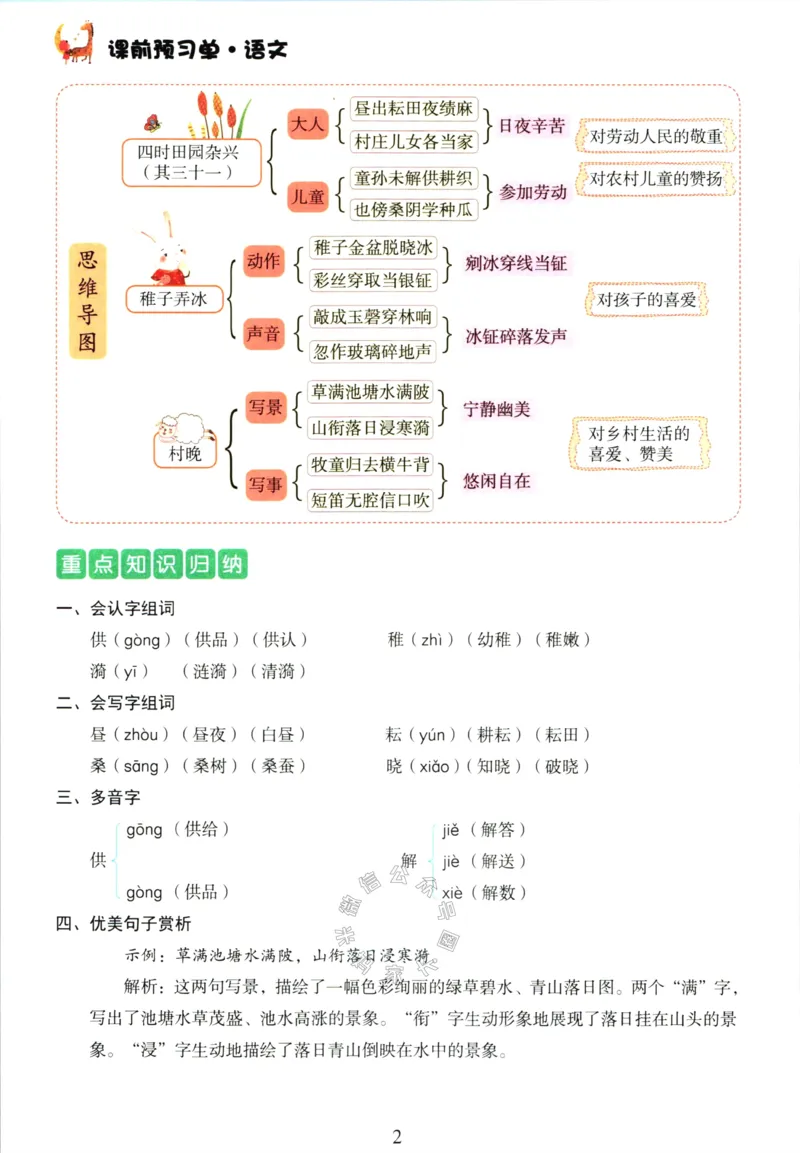 《067.语文红逗号课前预习单五年级下册公众号：米妈家长圈_小学1-6年级全科全套_1-6年级全科下册_五年级_其他补充资料_教辅系列_语文资料》第5页预览