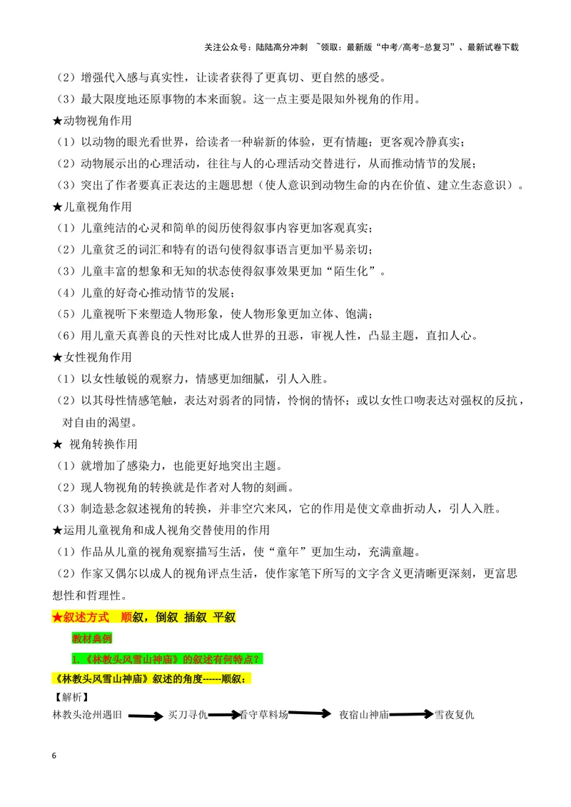《02小说的叙述视角（教考衔接）（全国通用）_一轮复习_2024年_2024高考语文一轮复习文学类小说散文阅读全国通用_资料》第6页预览