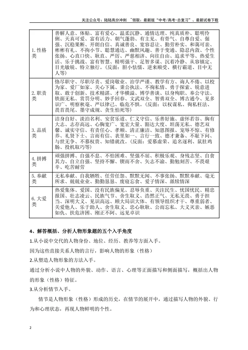 《08小说阅读（形象类题精准突破）-15页_二轮复习_2025年_2025年高考语文二轮复习之现代文阅读（全国通用）》第2页预览