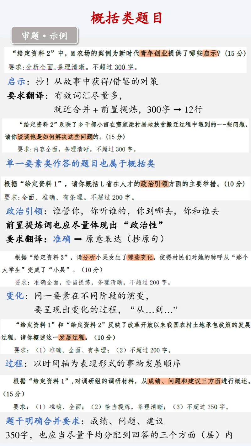 《白鹭丨申论60天申论解题总结（完整版）_3539.2027北京定向选调_072027申论资料（三色笔记+万能模版+高分指南)_2、2026白鹭申论笔记》第3页预览