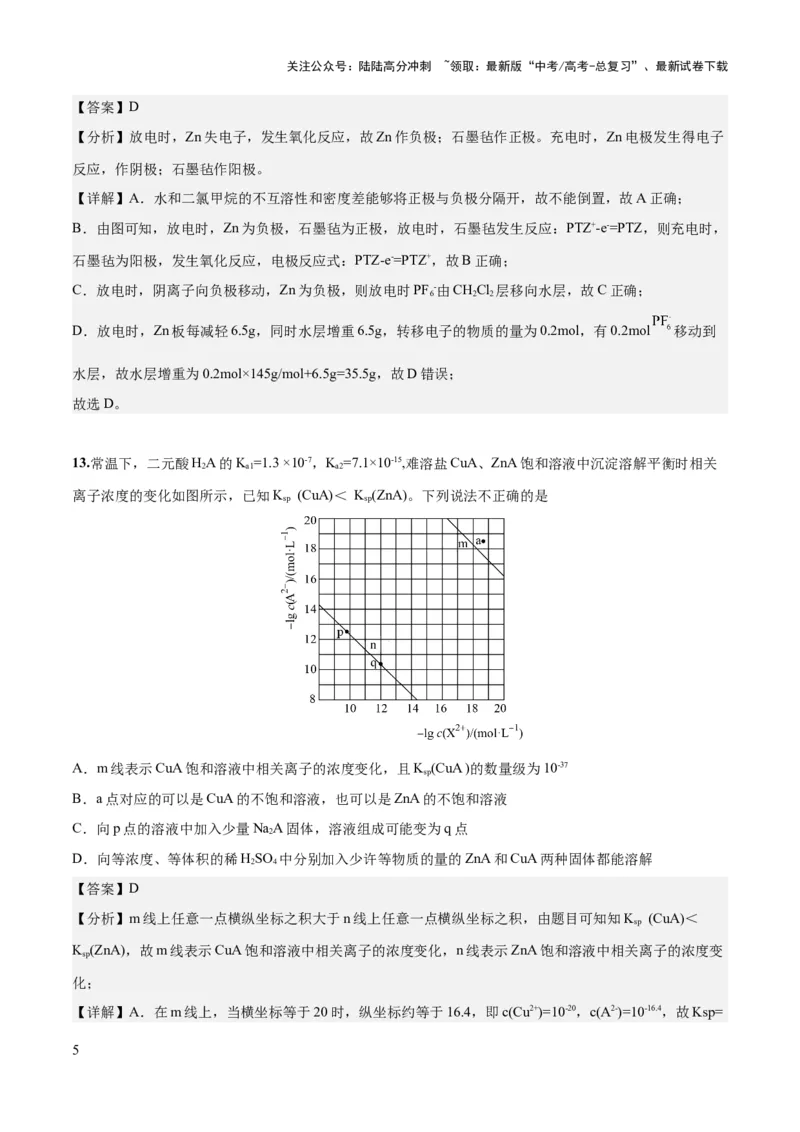 《2023年高考押题预测卷02（全国乙卷）-化学（全解全析）_05-化学-高考总复习_专项复习_2024年_2023年高考押题预测卷01化学》第5页预览