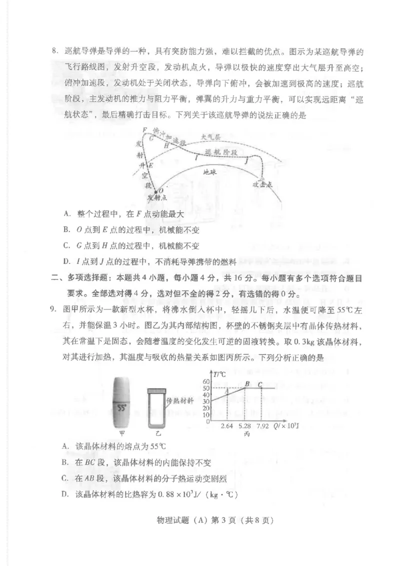 《2023山东潍坊物理试卷(PDF版)_12.2026年4月全国各地高考模拟卷_2026版初中金考卷•45套中考试卷汇编系列合集_全国版中考真题(1)_各省市《历年中考真题》2013-2024(10)_18山东省各市卷》第3页预览