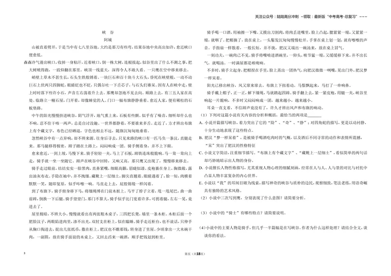 《2013年全国统一高考语文试卷（新课标ⅱ）（含解析版）_专项复习_2026年-语文专项复习_2008年-2025年语文高考真题_2008-2020年高考_全国卷_全国统一高考语文（新课标ⅱ）08-21_A3word版》第3页预览