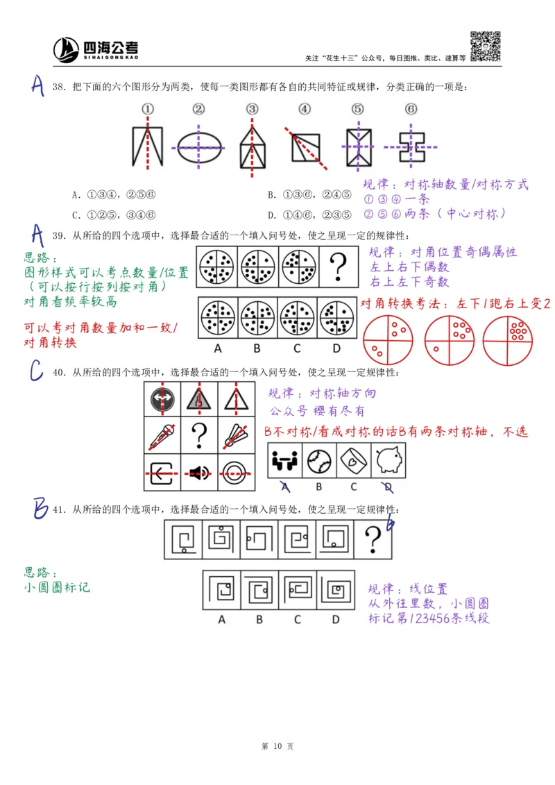 《龙飞丨26图推500题复盘笔记（130页全）_3539.2027北京定向选调_052027行测资料（名师笔记+技巧+必考点）_10判断推理）专项资料》第10页预览