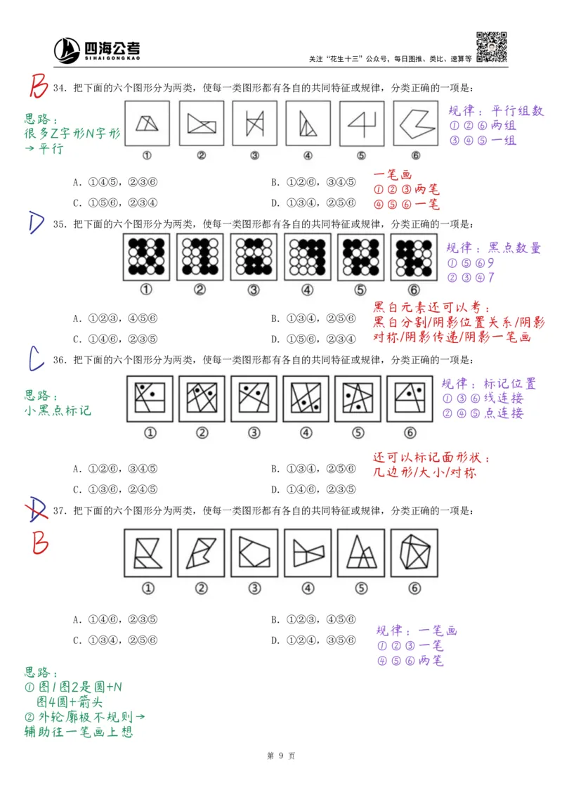 《龙飞丨26图推500题复盘笔记（130页全）_3539.2027北京定向选调_052027行测资料（名师笔记+技巧+必考点）_10判断推理）专项资料》第9页预览
