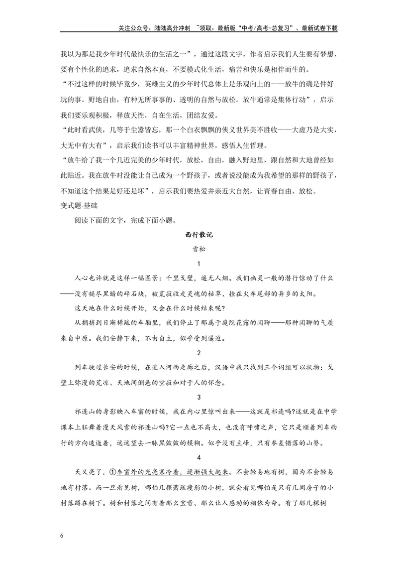 《2024年新高考1卷语文真题变式练习之文学类文本阅读_专项复习_2024年_2024年语文真题变式题》第6页预览