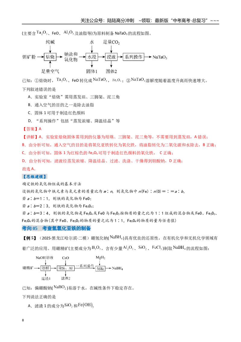 《专题02铁及其重要化合物（高效培优讲义）（教师版）_05-化学-高考总复习_一轮复习_2026年-化学高考一轮复习_2026年高考化学一轮复习考点精讲精练（新高考通用）-G58_2026版》第8页预览