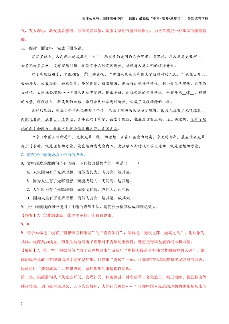 《28（语言文字运用）词语选用分析（教师版）_专项复习_2025年_2025年高考语文题型全练点对点（新高考地区通用）_资料》第5页预览