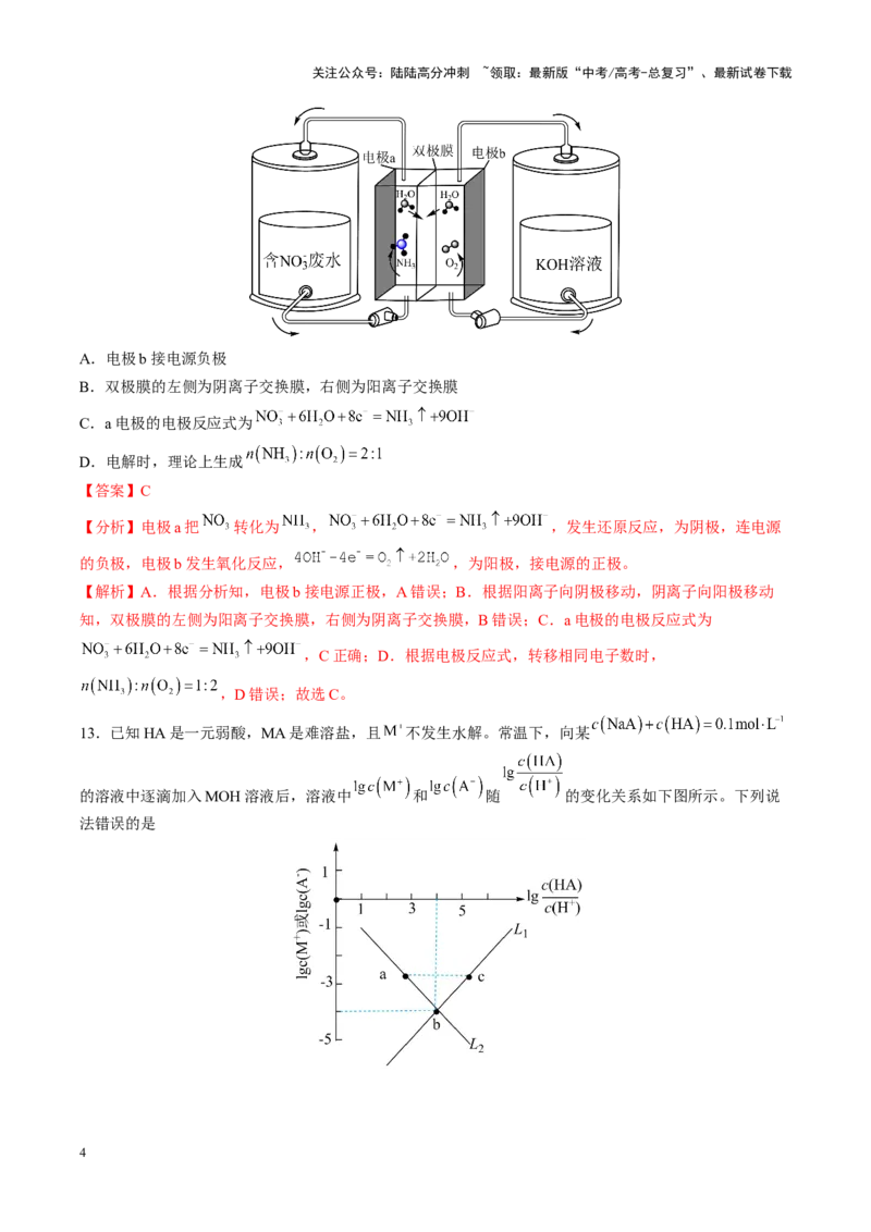 《专练01七道选择题+主观流程题-（解析版）_05-化学-高考总复习_专项复习_2024年_2024年高考化学考前手感保温训练（全国理综卷）_资料》第4页预览