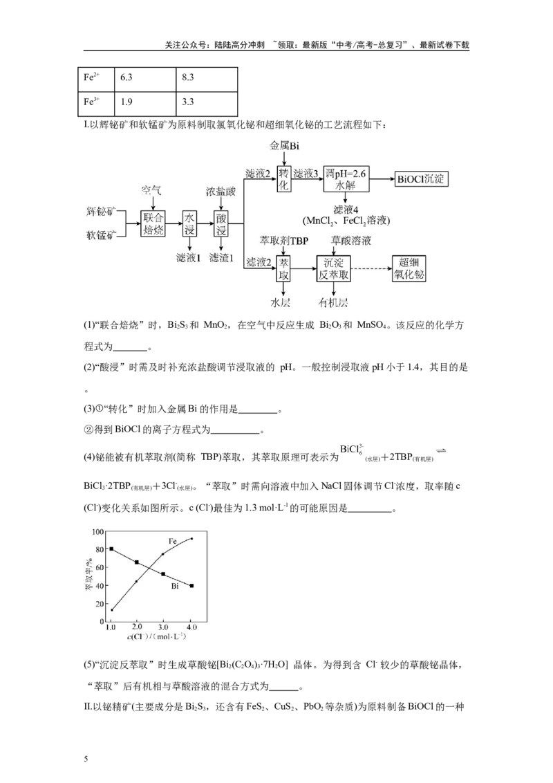 《2024年北京卷T18-工业流程变式题_05-化学-高考总复习_专项复习_2024年_2024年化学真题变式题》第5页预览