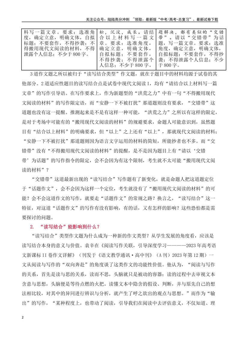 《“交错带”不能以传统“话题作文”的写法来写来教——九省联考“交错带”作文题的特征及写作_专项复习_2024年_2024高考语文作文热点素材积累运用与写作技巧训练_资料》第2页预览